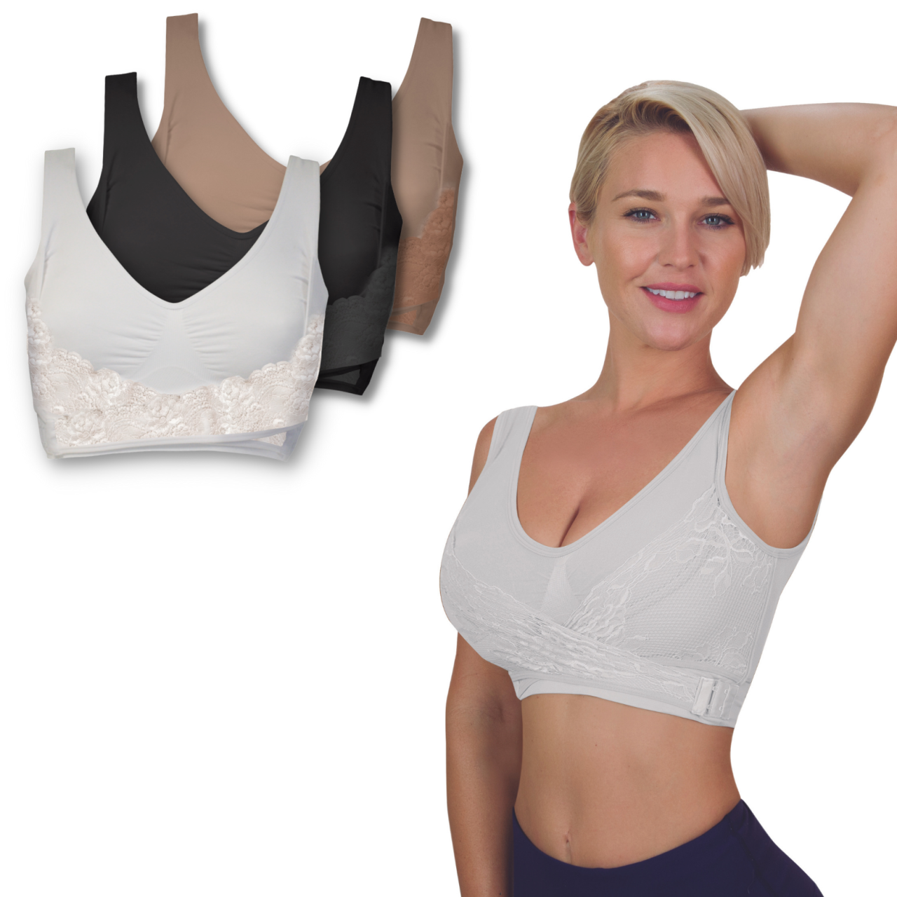 Conjunto de Soutiens  Push Up (3 peças)