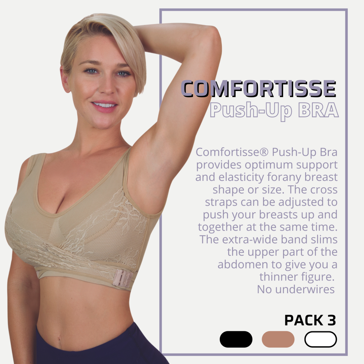Conjunto de Soutiens  Push Up (3 peças)